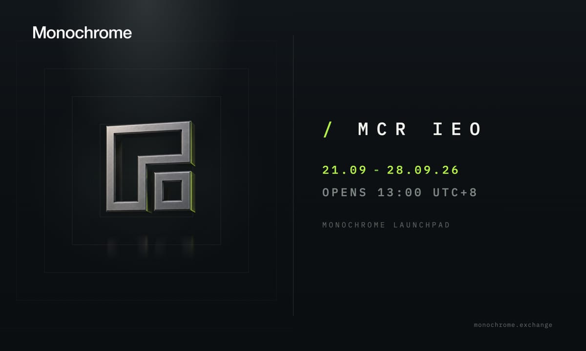 Multi-Asset Trading Venue Monochrome Exchange Announces IEO of Its Native Token, $MCR